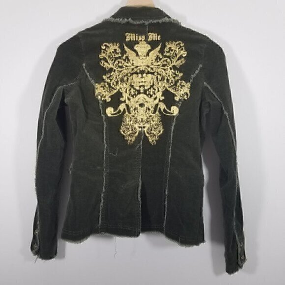 Miss Me Gold Collection Velvet Jacket - Picture 4 of 8